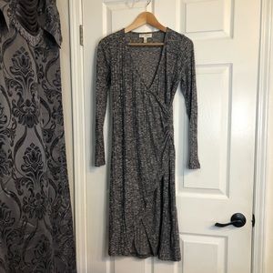 Jessica Simpson Small Midi Maternity Sweater Dress Gray